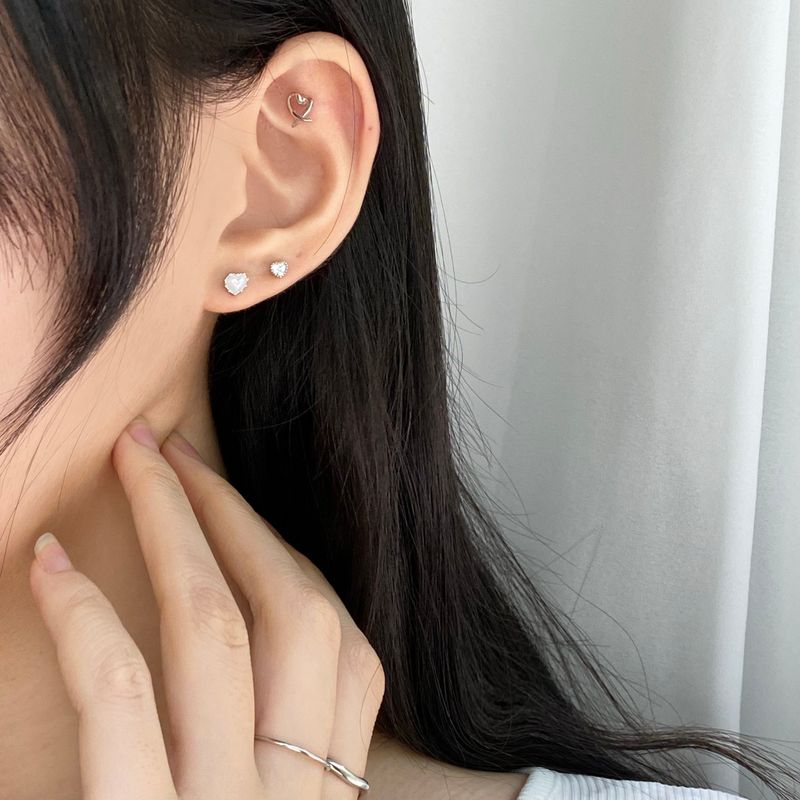 [5 set] Ribbon Pearl Piercing Set