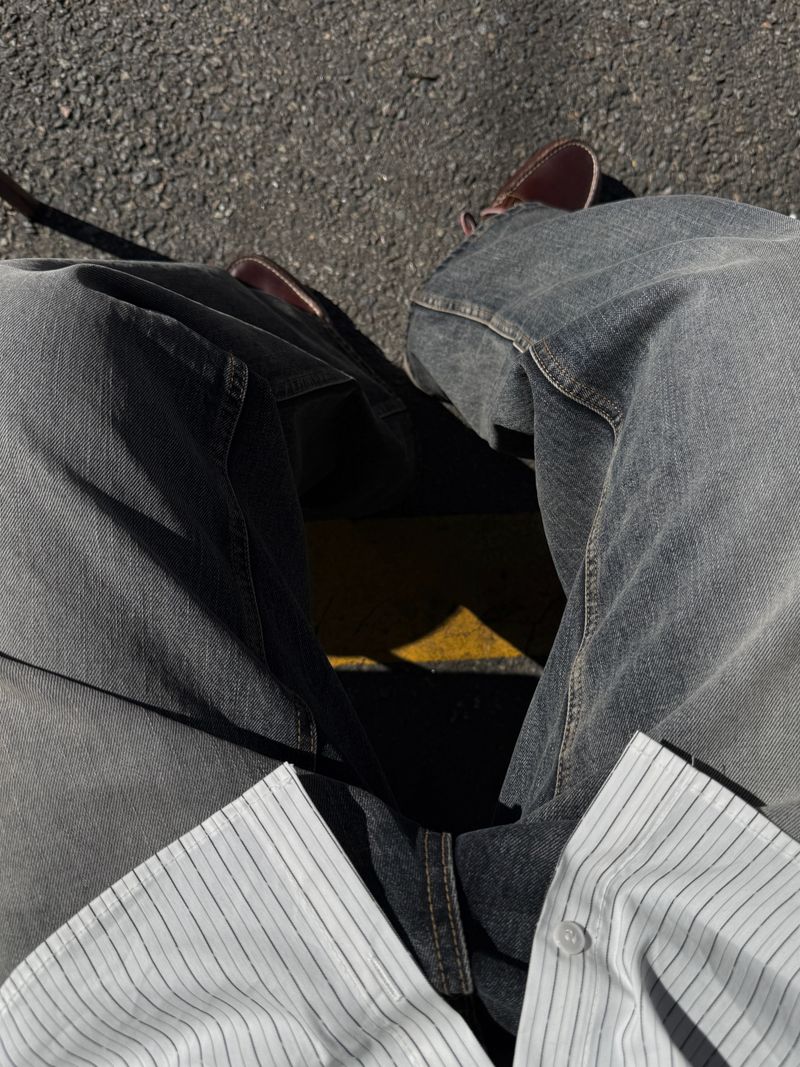 Selene semi-wide denim pants