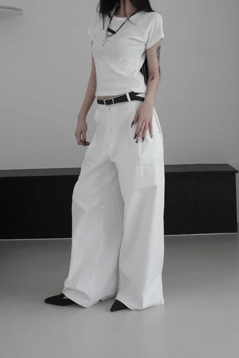 treed basic pants (2color)