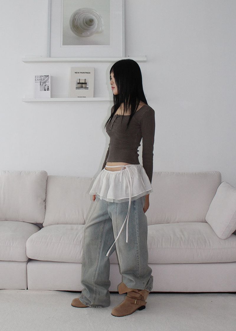FRILL WRAP SKIRT