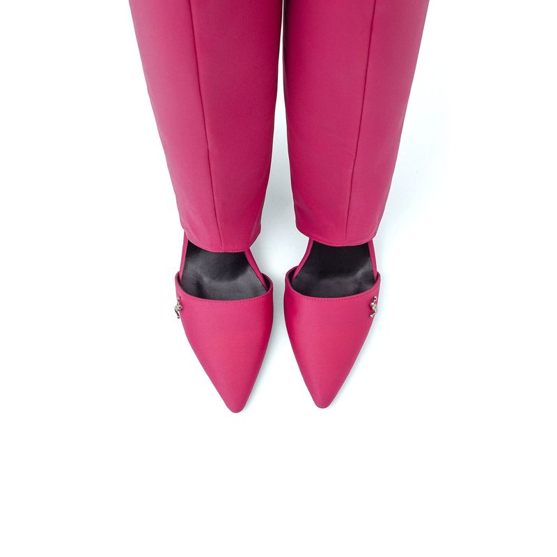 Cut-Out Pull-On Boots Heel(Pink)