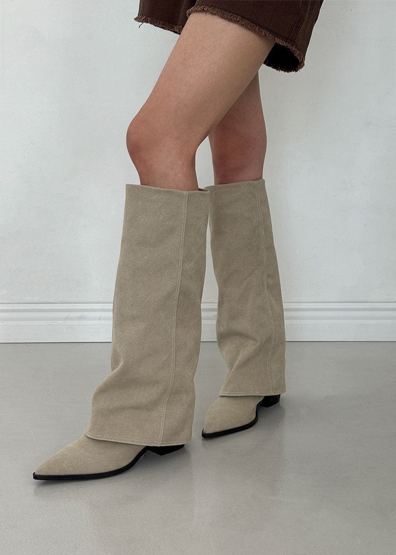 LINEN WESTERN BOOTS