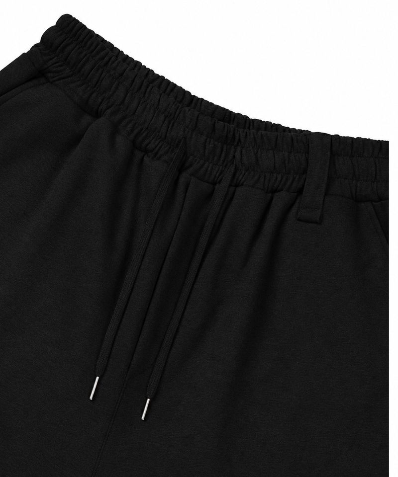 Balloon Baggy Bermuda Sweat Pants - Black