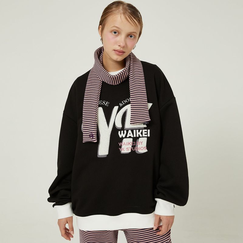 YK boucle artwork sweatshirt