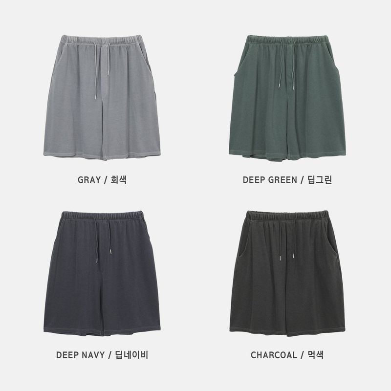 Pigmented Flared Short Bermuda Pants 4COLOR