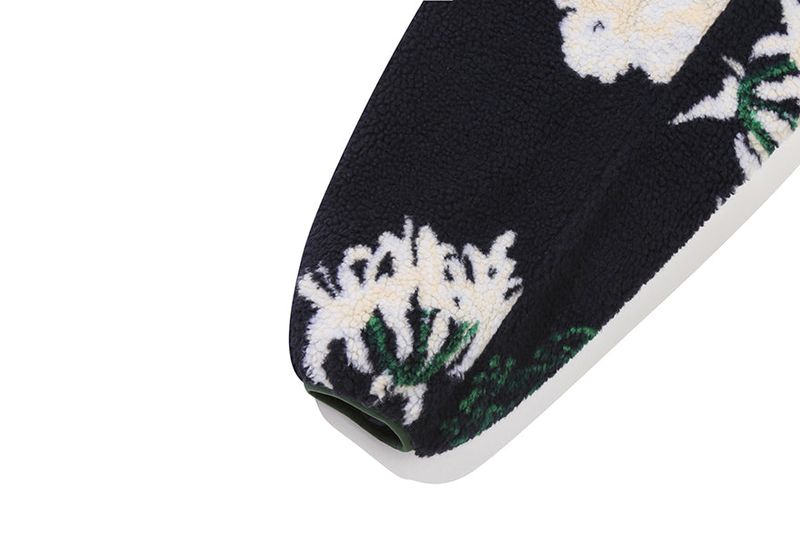 WILD FLOWER FLEECE JACKET_NAVY