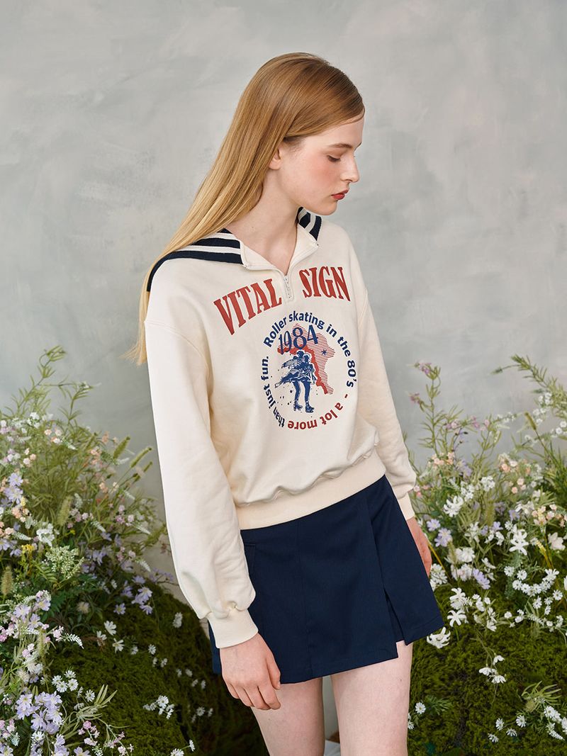 Figureskate Half Zip-up Sweatshirt