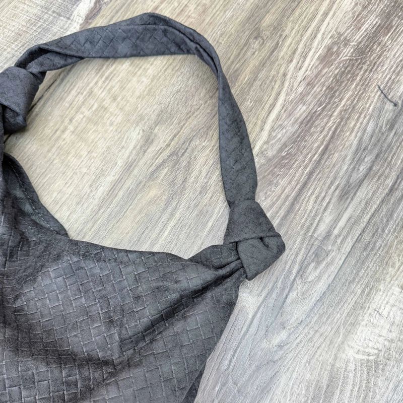 Woven Suede-Look Shoulder Bag