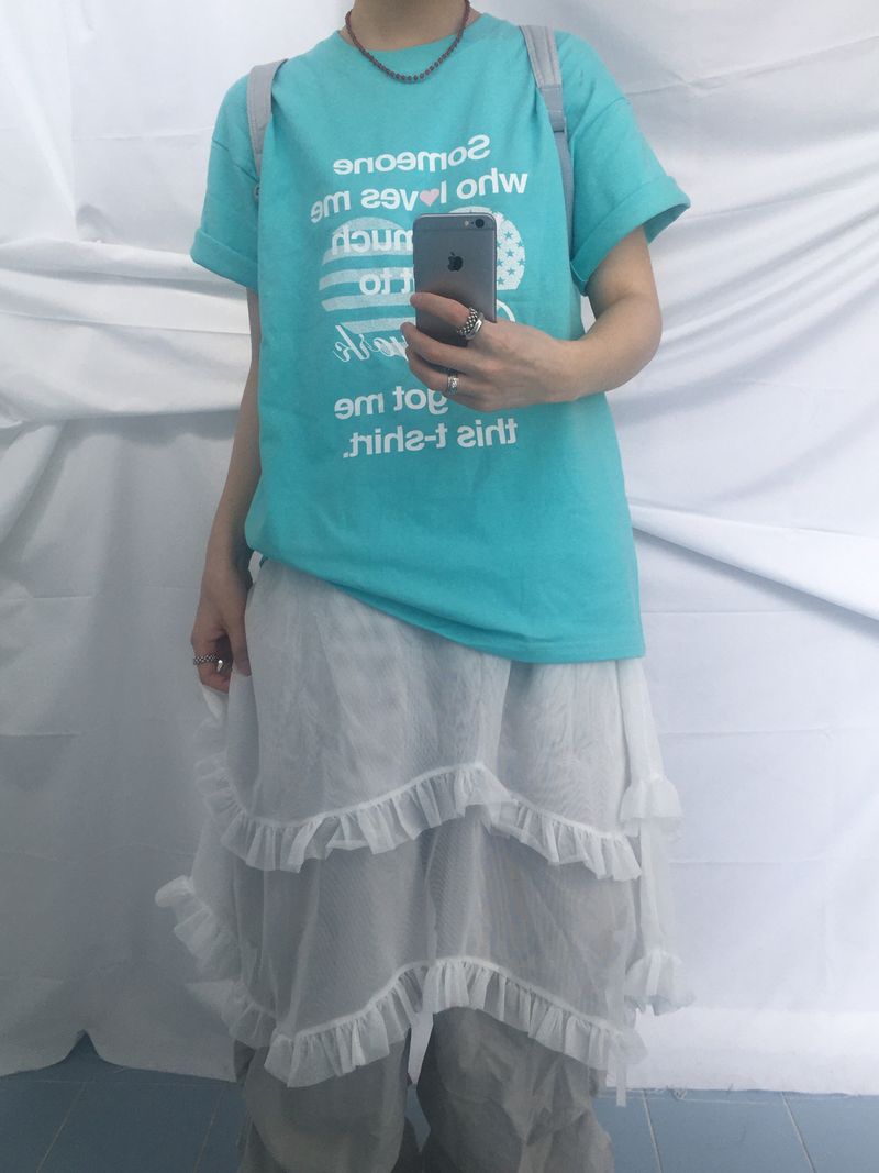 エアリー シフォン レイヤード スカート