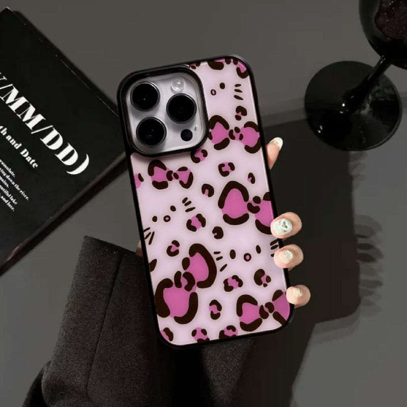 LEOPARD KITTEN PINK MAGSAFE PHONE CASE