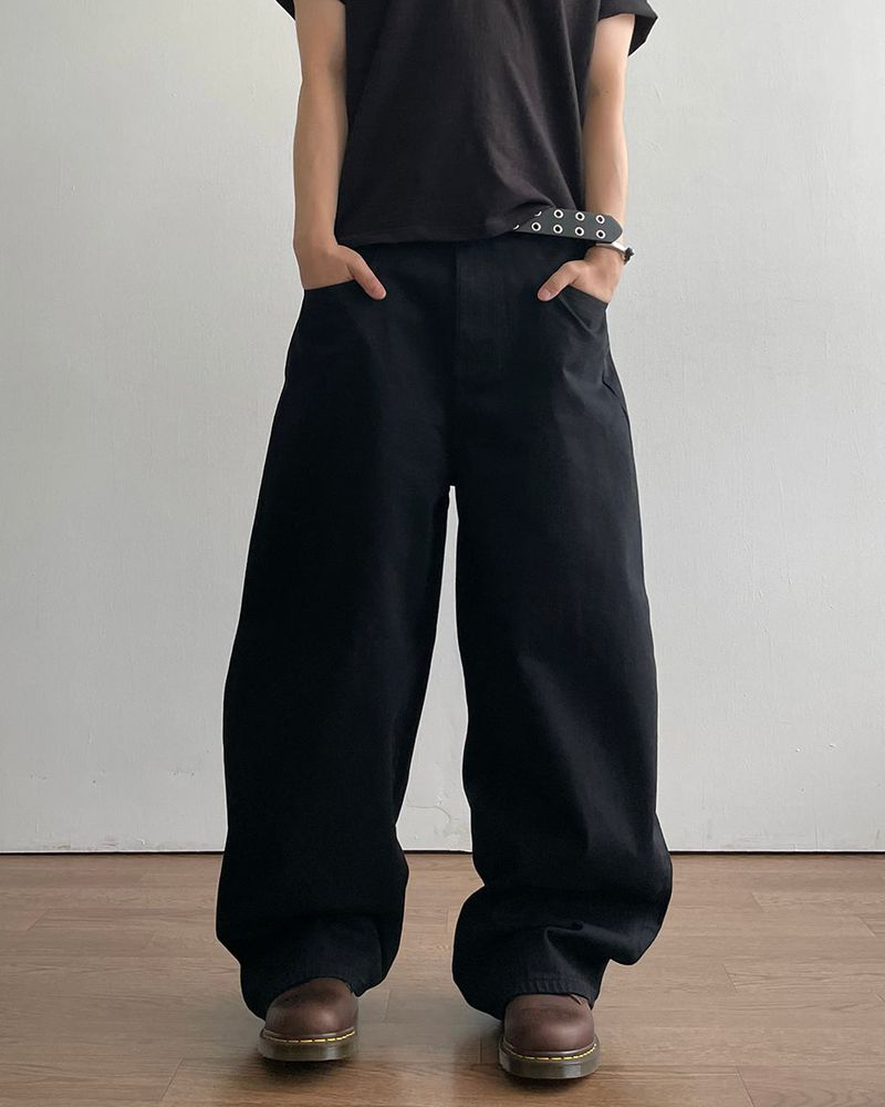 Goth Black Denim Pants