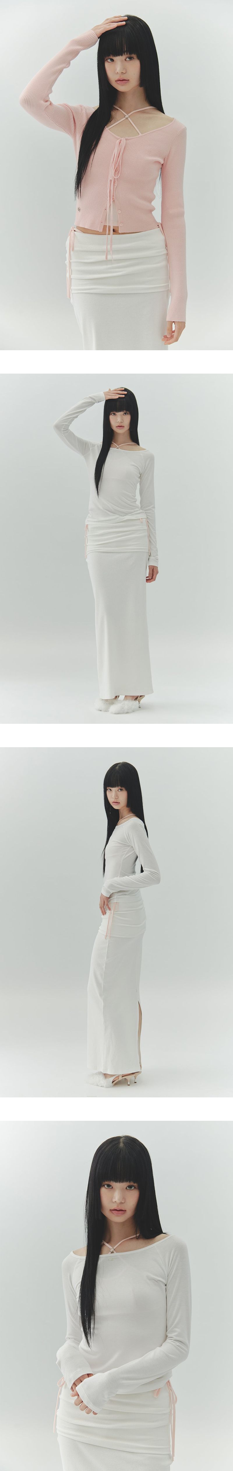 LOWER FOLDING SKIRT white