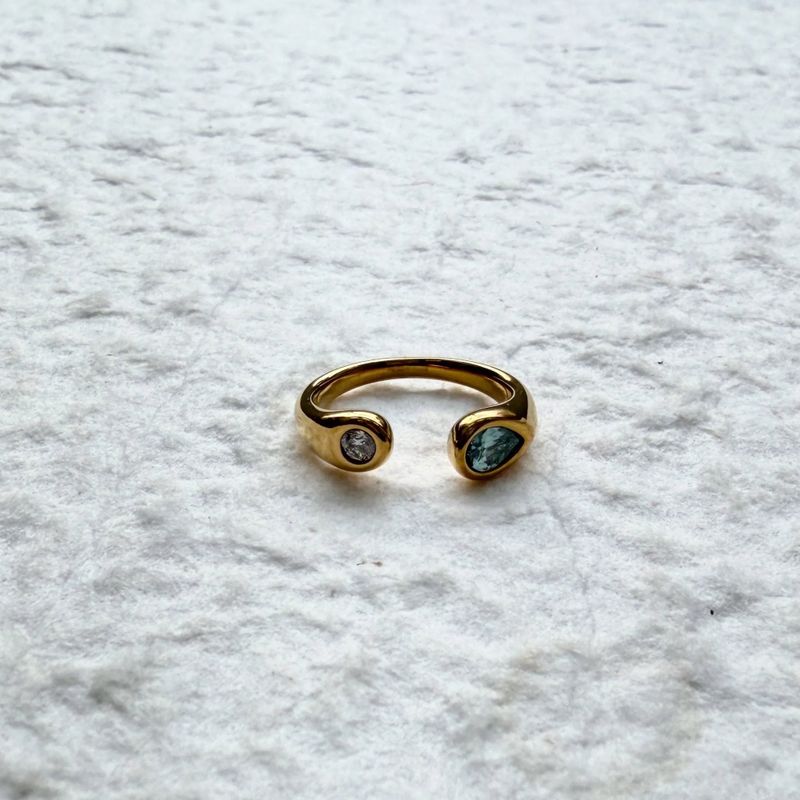 Twin Stone Open Ring