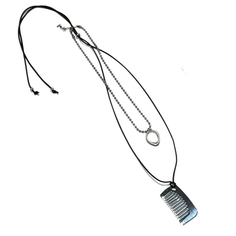 Or Hair Comb Long Strap Necklace