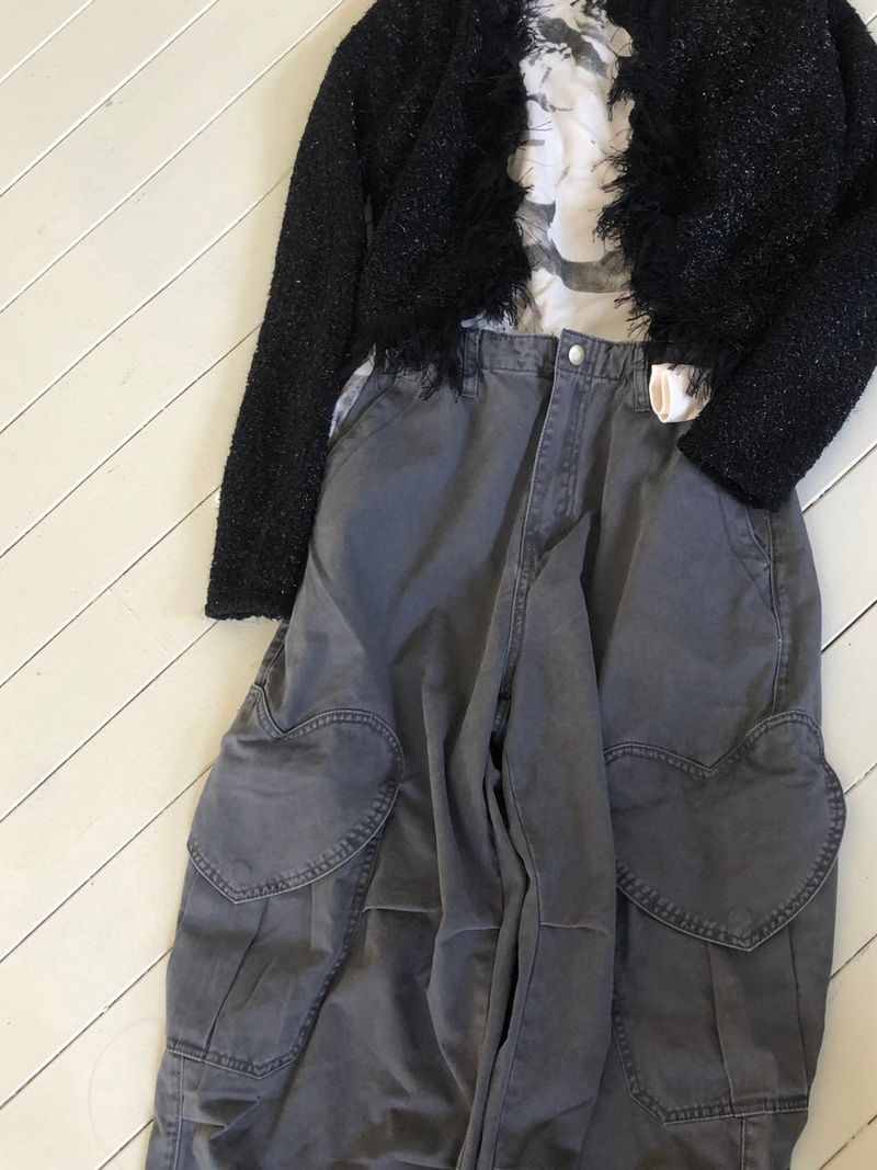 Heart Washed Cargo Pants