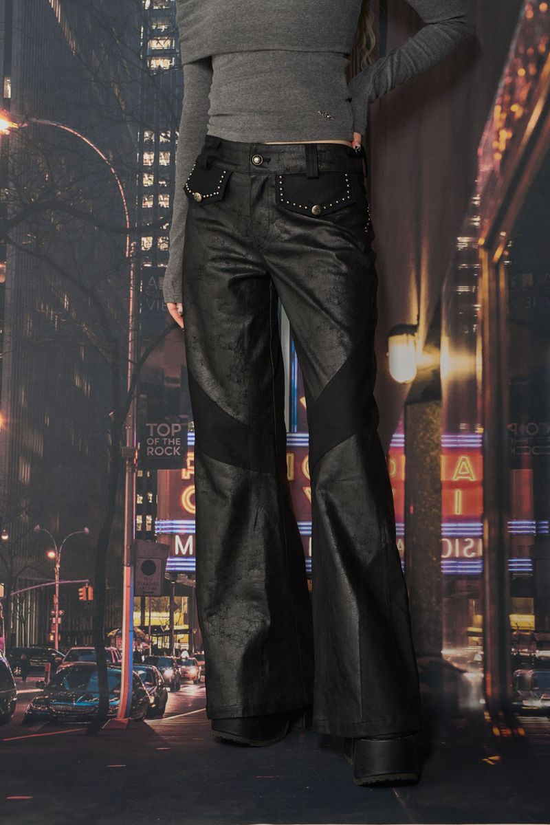 CRACK LEATHER BOOTS CUT PT (BLACK)