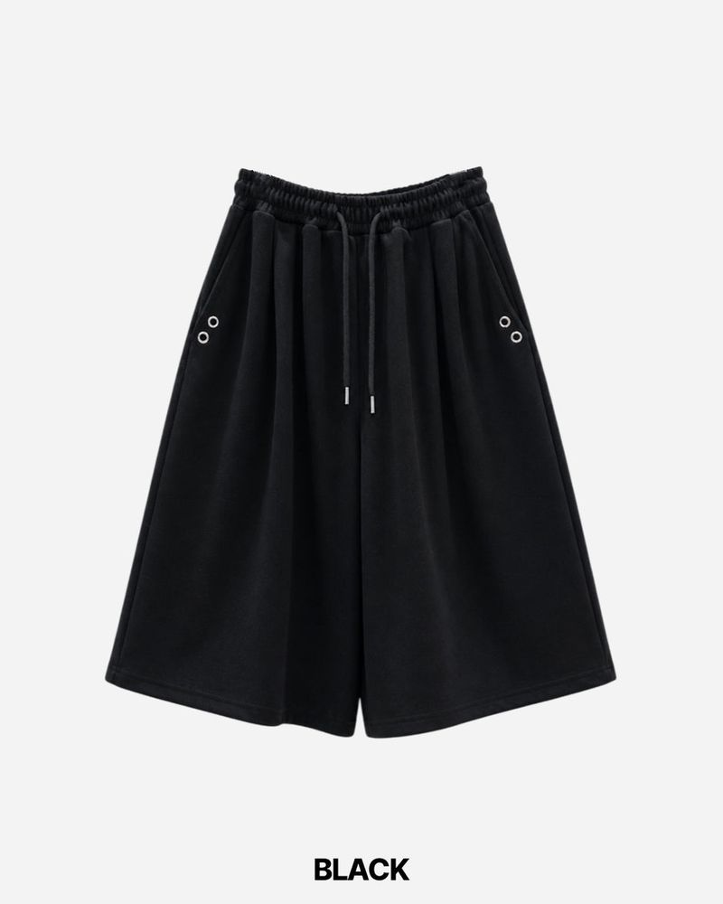 Punch Eyelet Bermuda Sweatpants