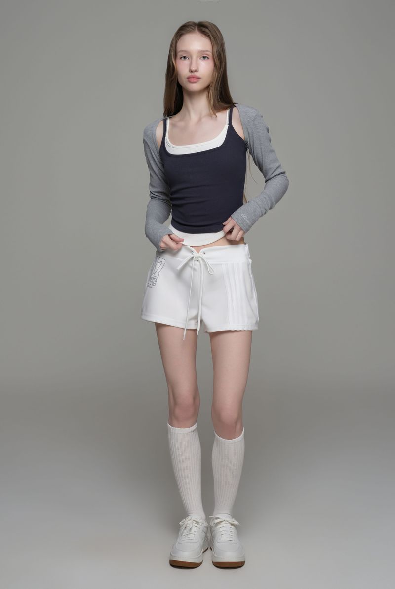 Doubles soft layered camisole top, Navy