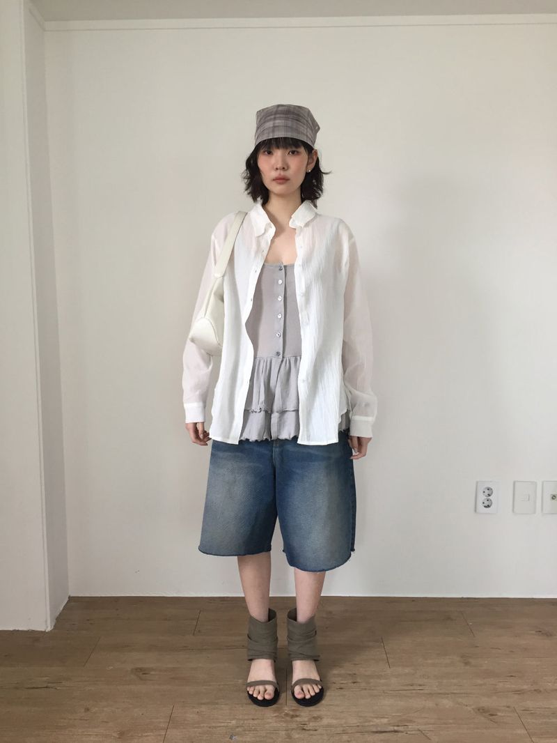 Salty Bermuda Denim Pants (1color)