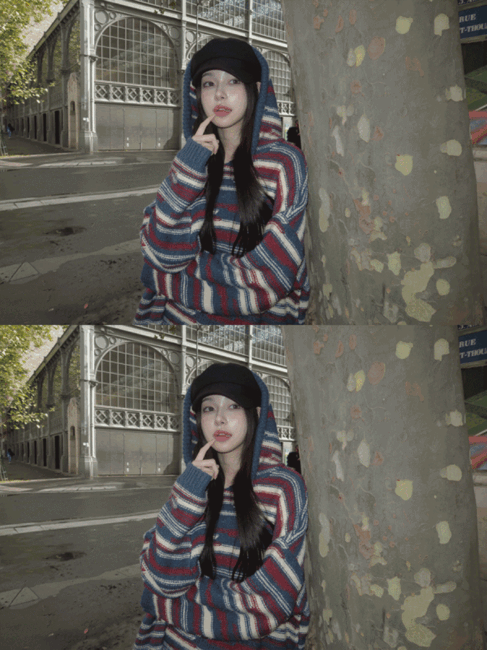 ULAN（ユレン）の「Ecclette Bohemian Knit Hood（Tops）」