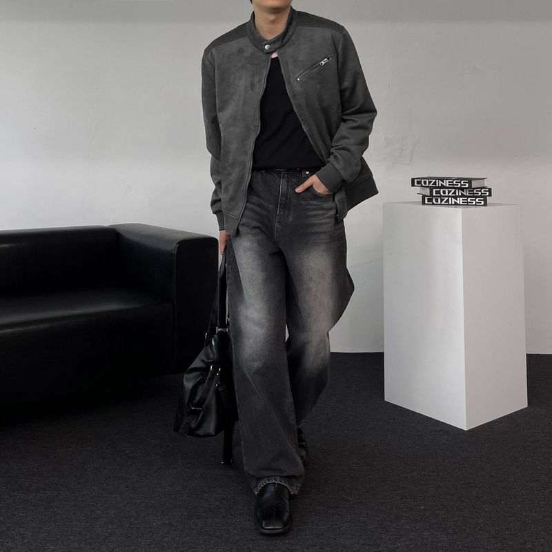 DV China neck suede jacket (2 colors)