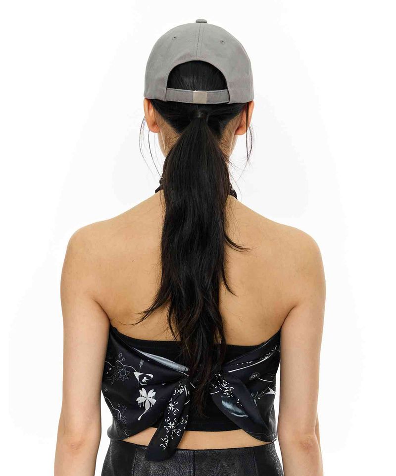 Dripping Patch Ball Cap _ Grey