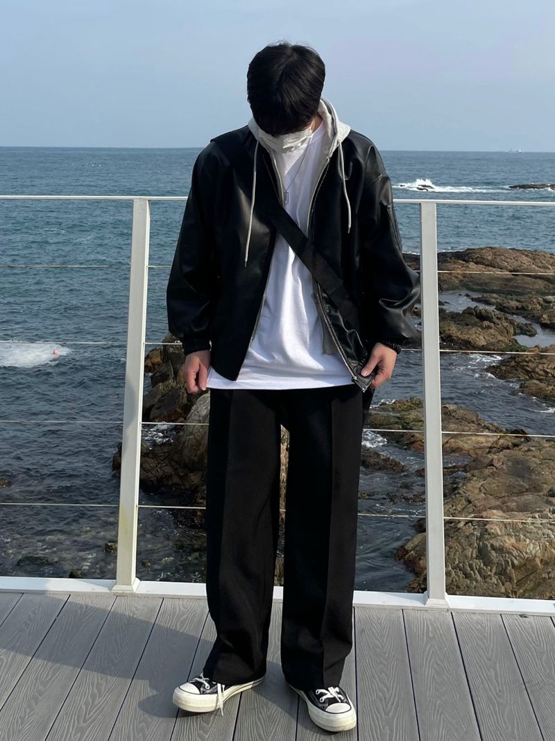 ABLE TWO TUCK WIDE SLACKS(5COLOR)