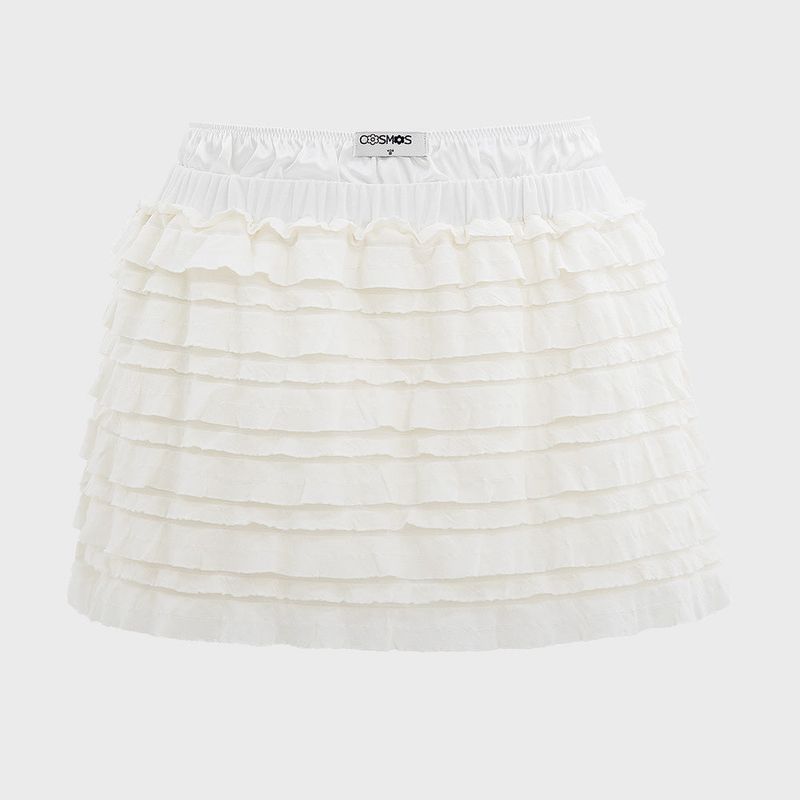FRINGE SKIRT IN IVORY