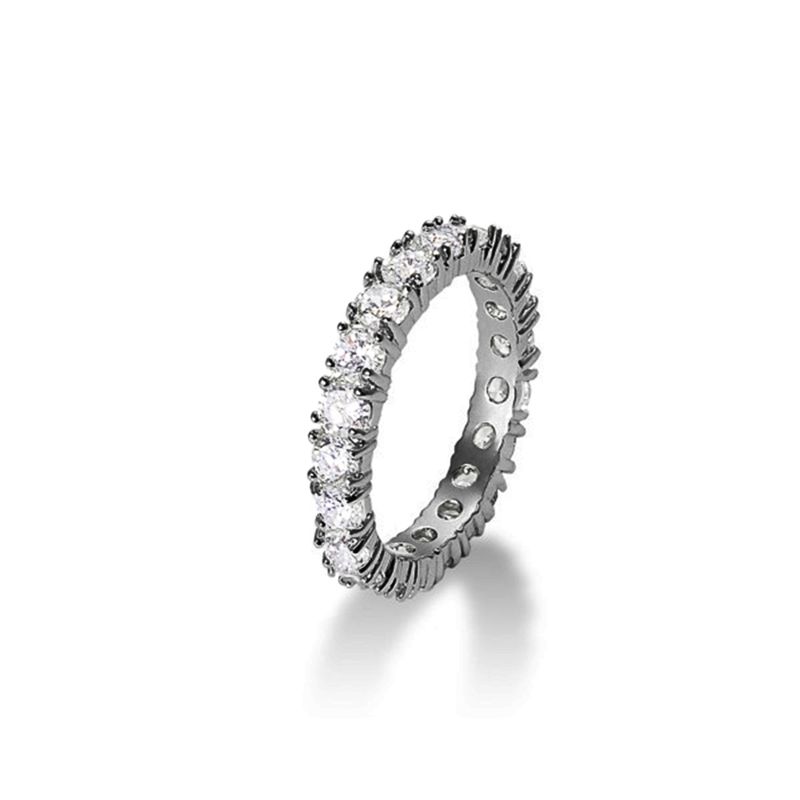 MACIER(マシール)の「3MM Prong Setting Tennis Ring (black silver)(Accessories)」