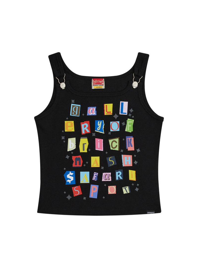 1/2 STICKERPACK SUSPENDERS SLEEVELESS (BLACK)