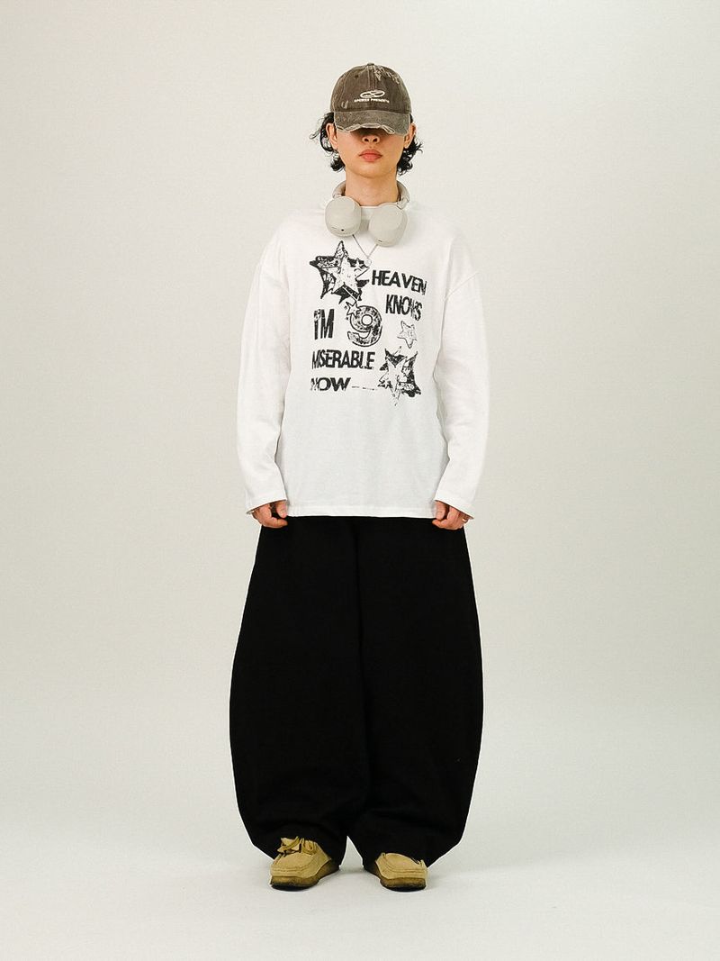 DE Back Point Wide Balloon Pants