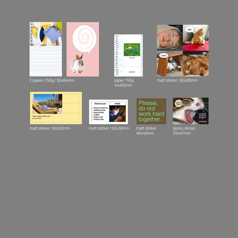 oab lazy pack / scrap sticker set