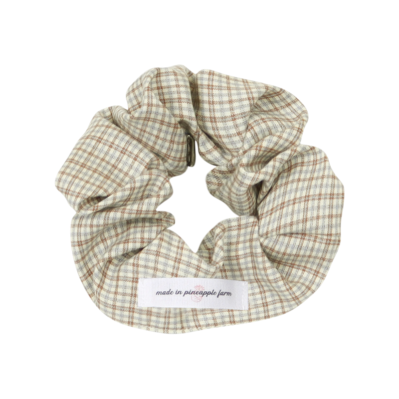 [3EA 1SET] MORI COTTAGE CHECK SCRUNCHIE