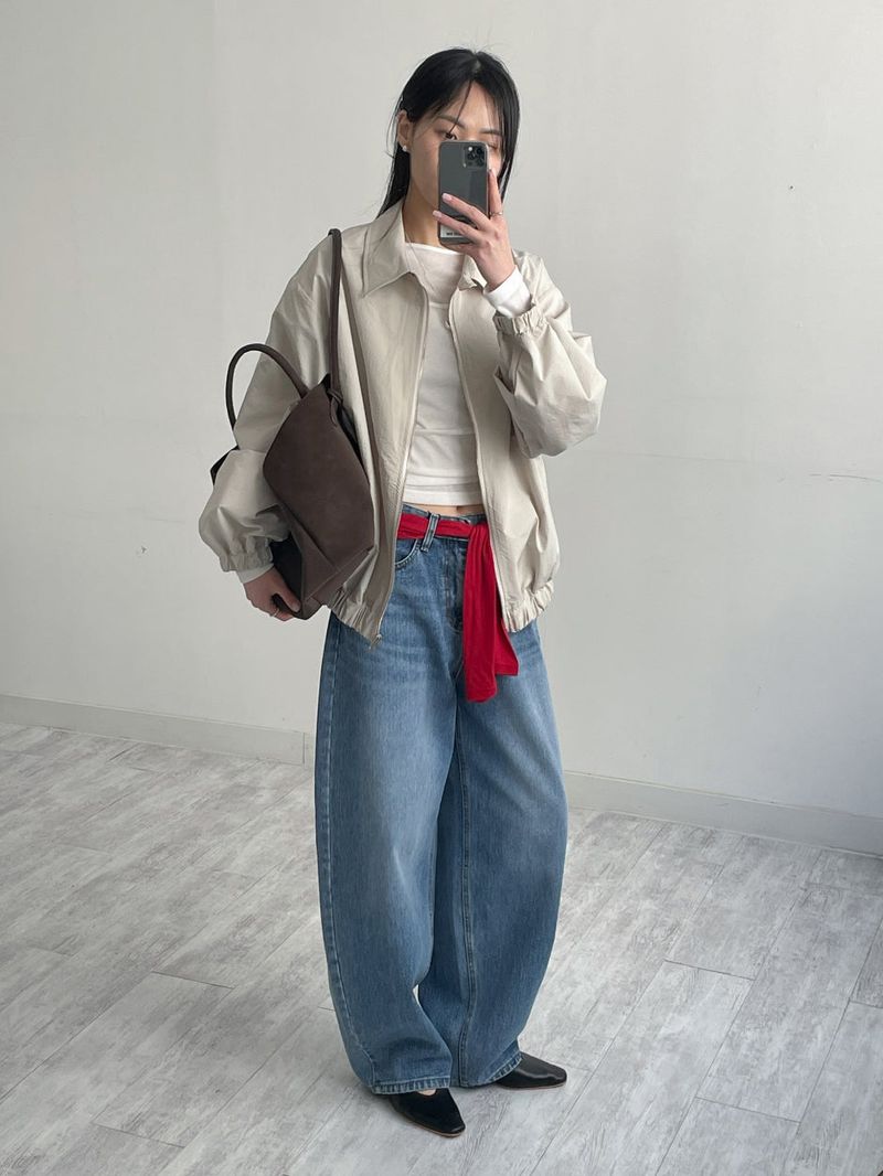 Comment Collar Loose Fit Wind Jumper