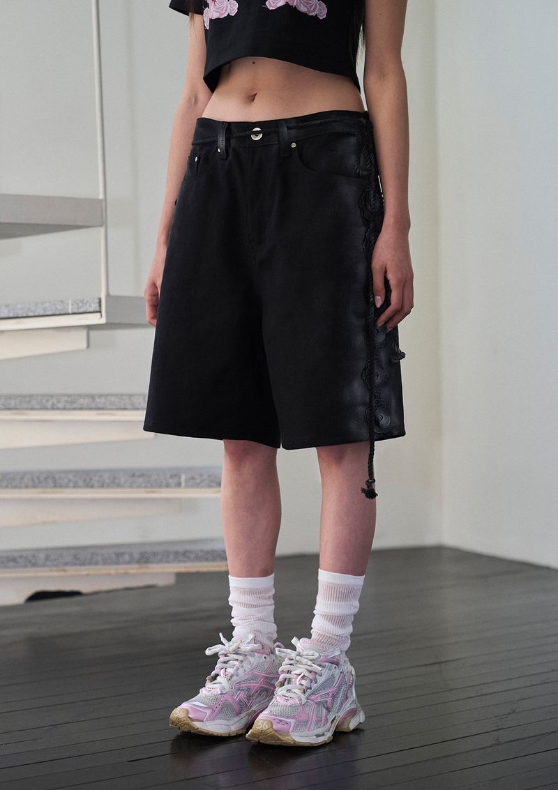 dirty flower half pt - black
