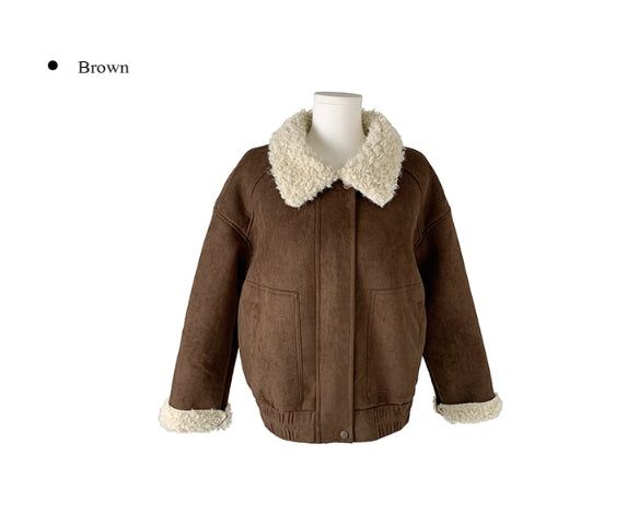 [Fur Lining] Rat Wool Suede Mustang Jumper