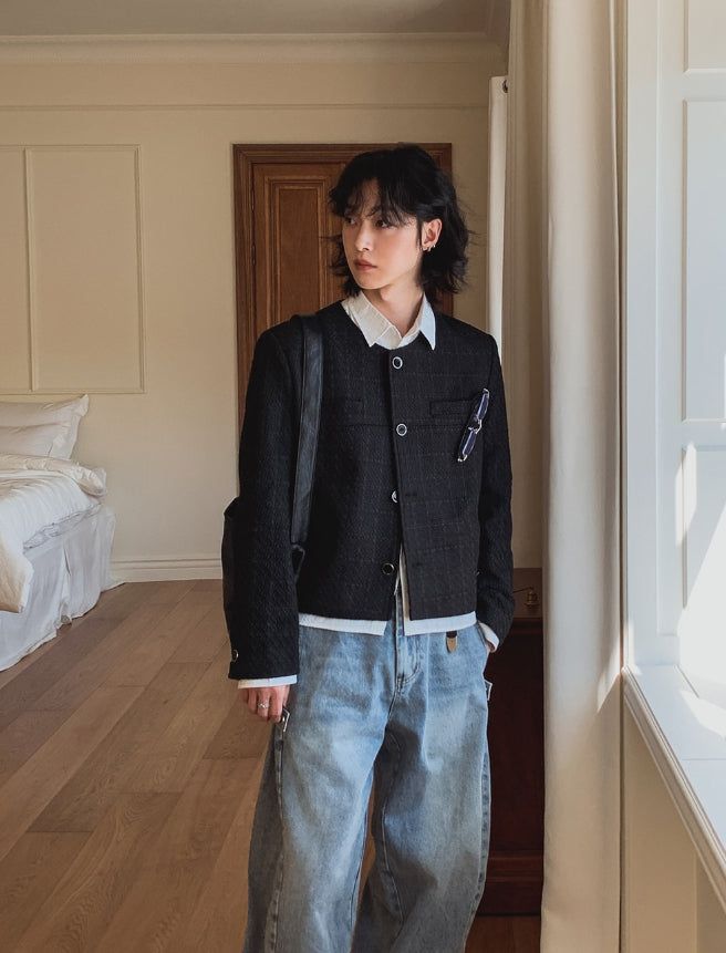 2PLAN(ツープラン)の「Weasel round tweed jacket(Jackets/Outerwear)」