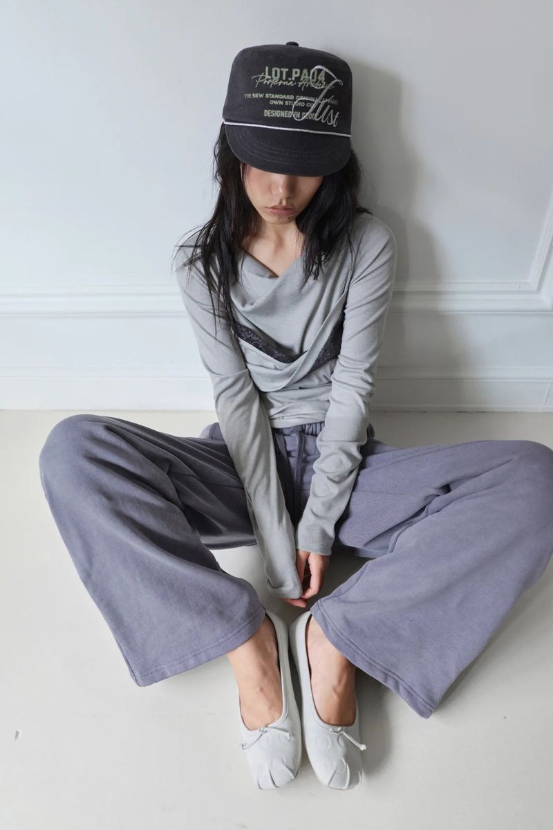 26SS★ SILVER GLITTER PIGMENT SWEAT PANTS