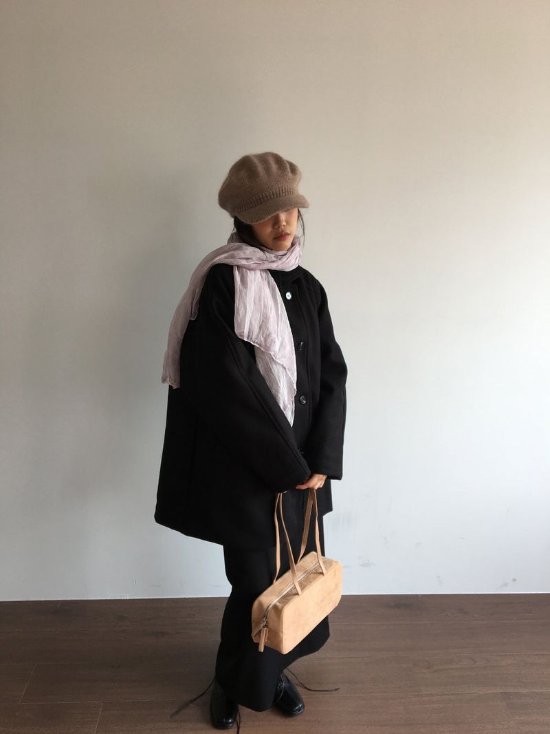 Classic High Neck Half Coat (2 Colors)
