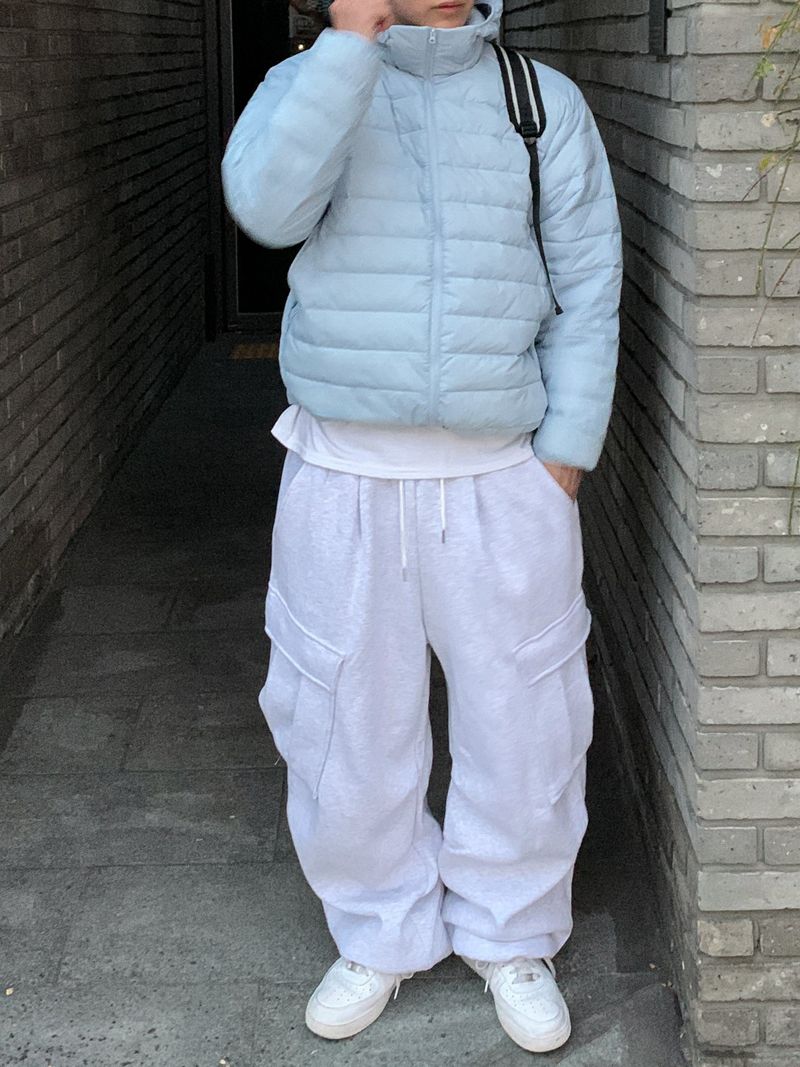 Double brushed big pocket balloon pants