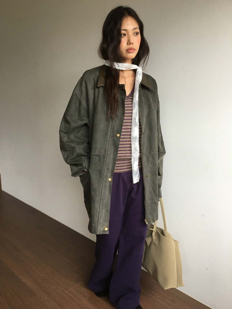 Tri-semi bootcut pants (3color)
