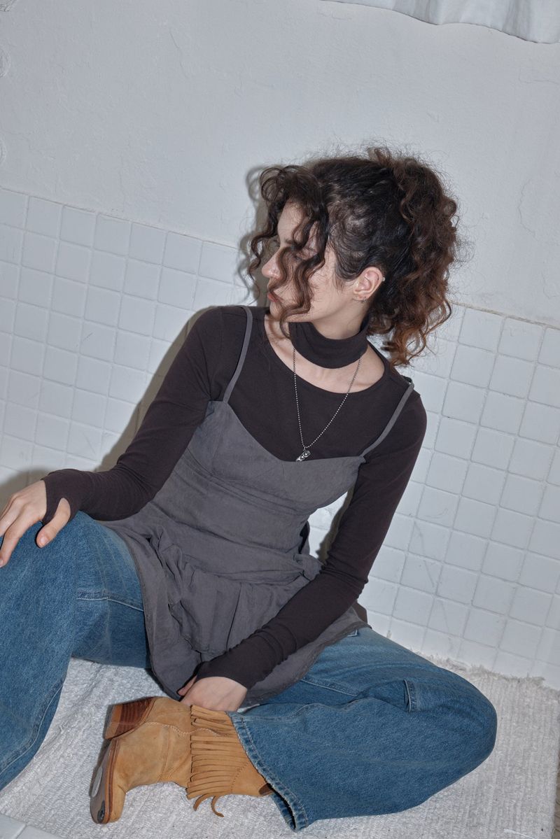 FADE SHIRRING OPS - CHARCOAL