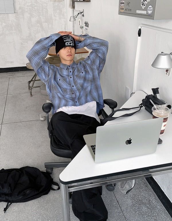 HOLY IN CODE（ホーリーインコード）の「No.0342 F check cutting crop SHIRT（Tops）」