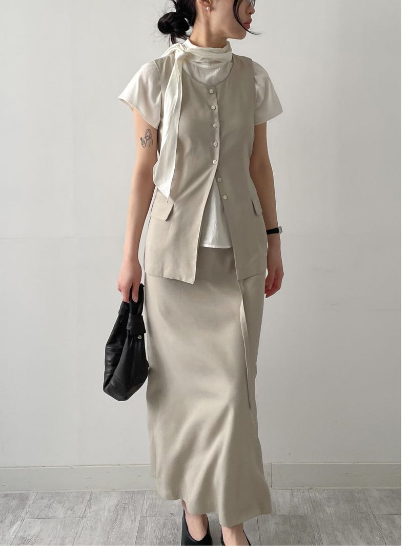 INCHANT ME(インチャントミー)の「Momento Linen Long Vest(Tops)」
