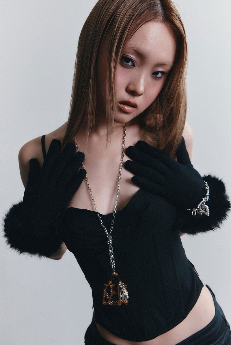 BEADED MICRO BAG & MULTI CHAIN (LEOPARD BROWN)