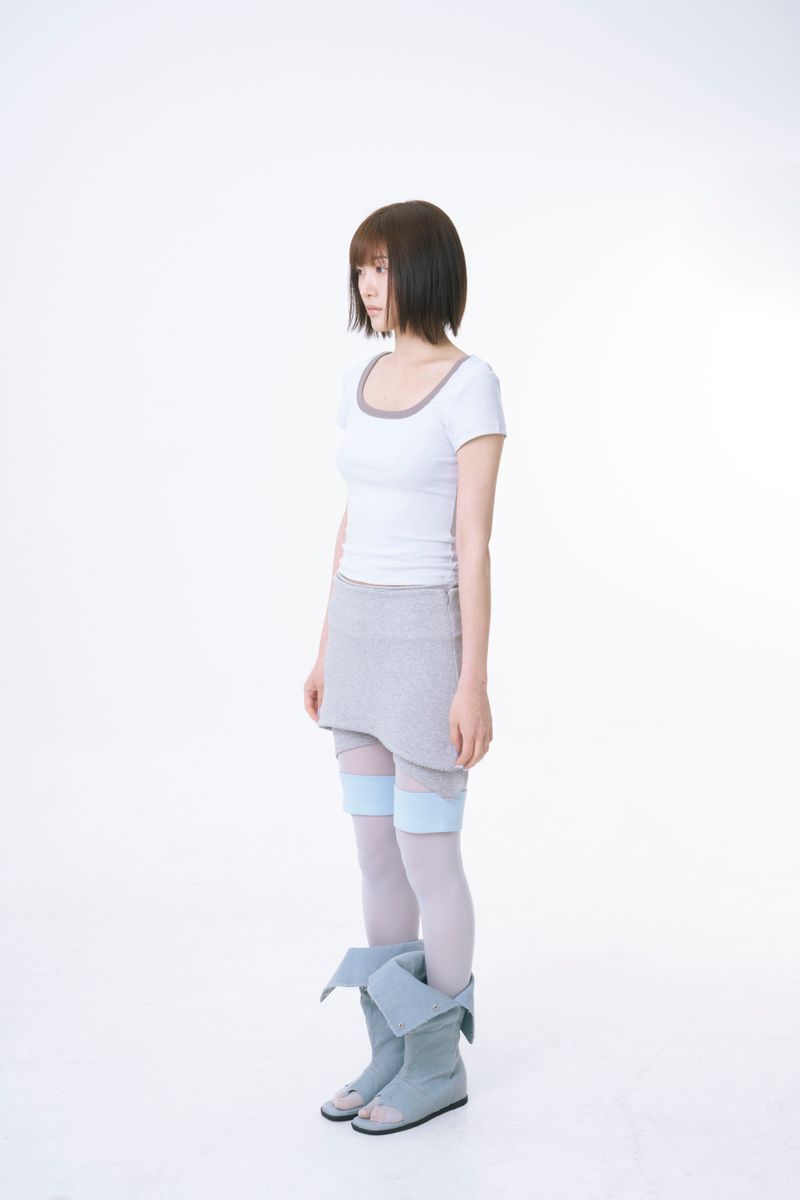 Deep Square-Neck Soft Top (POWDER BLUE)