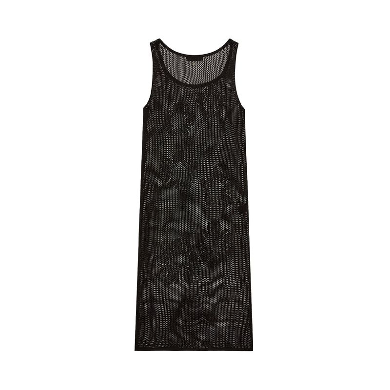 [24SS LSD COLLECTION] MUGUNG Crochet Knit Layered Dress_Black
