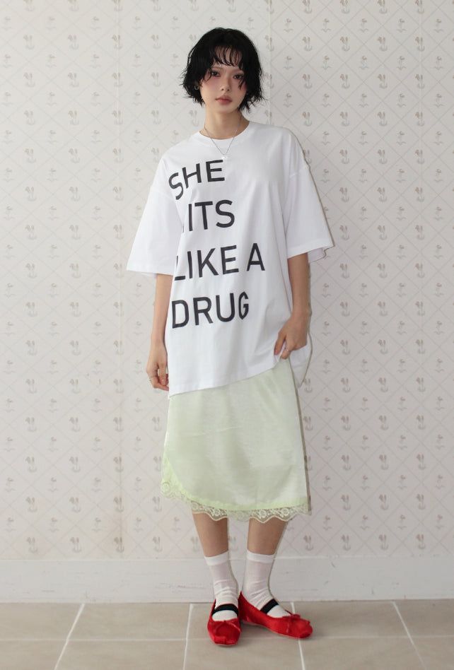 AAKE(アケ)の「SATIN CURVED LACE SKIRT(Skirts)」