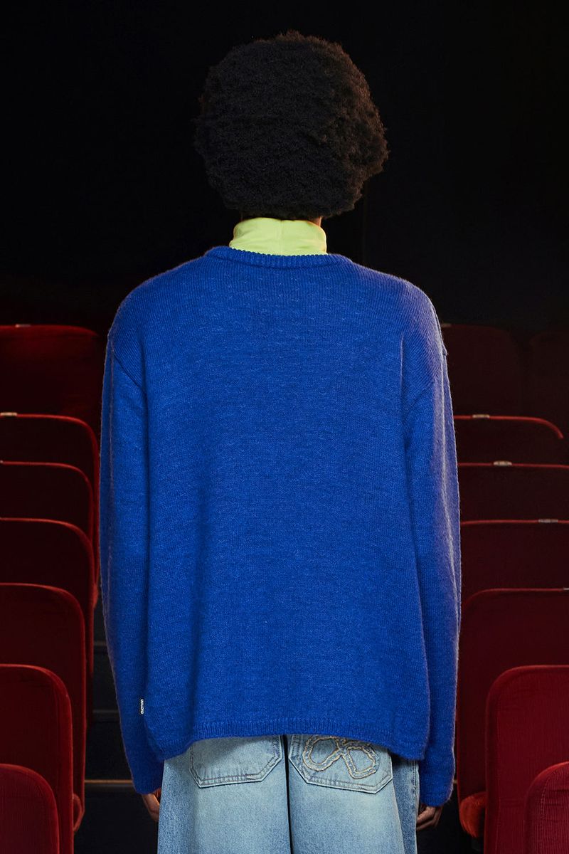 UNALLOYED(アナロイド)の「DESTROYED MOHAIR KNIT / BLUE(Tops)」