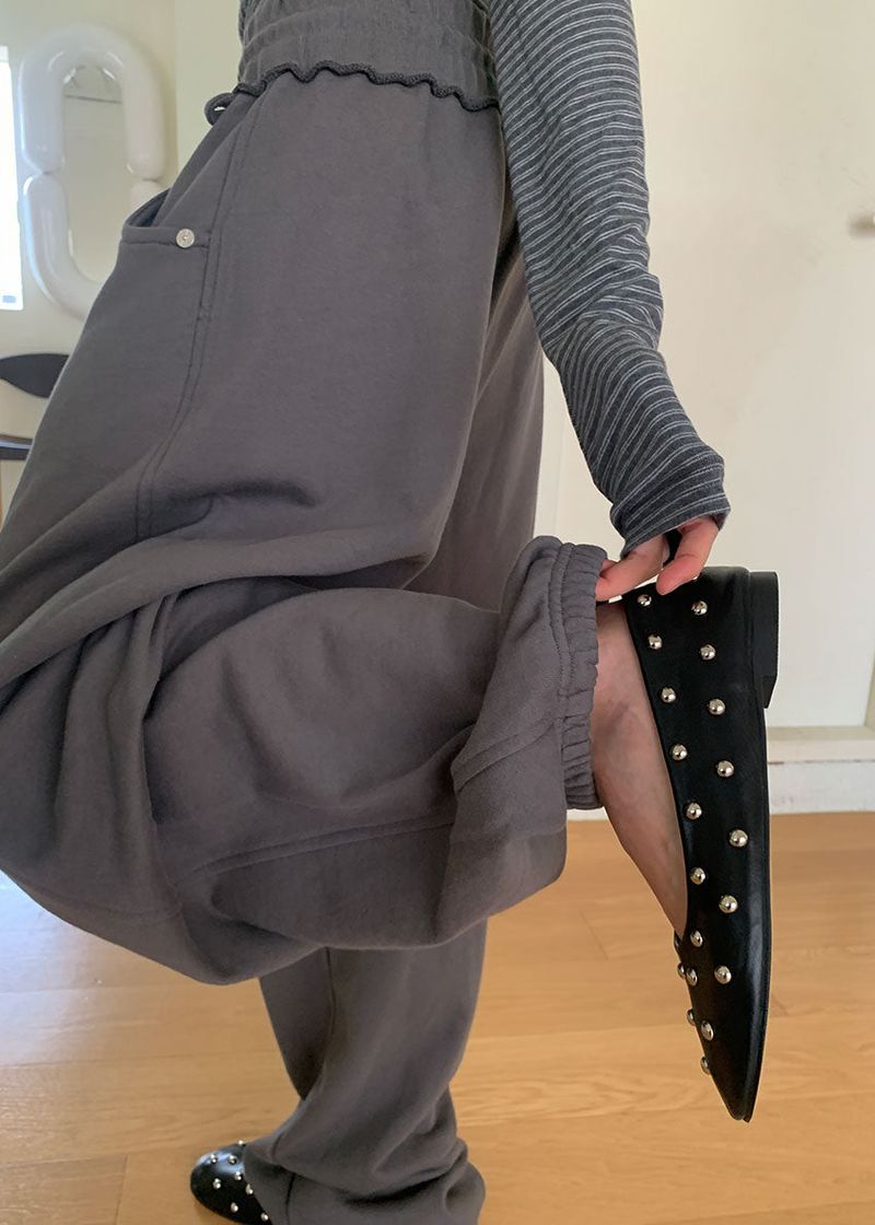 EYELET WIDE JOGGER PANTS (4color)